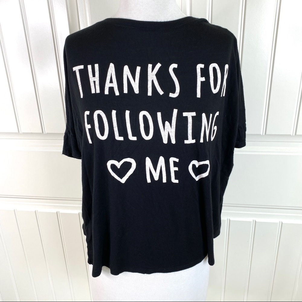 One Clothing Thanks For Following Me Graphic Tee L - Picture 5 of 6